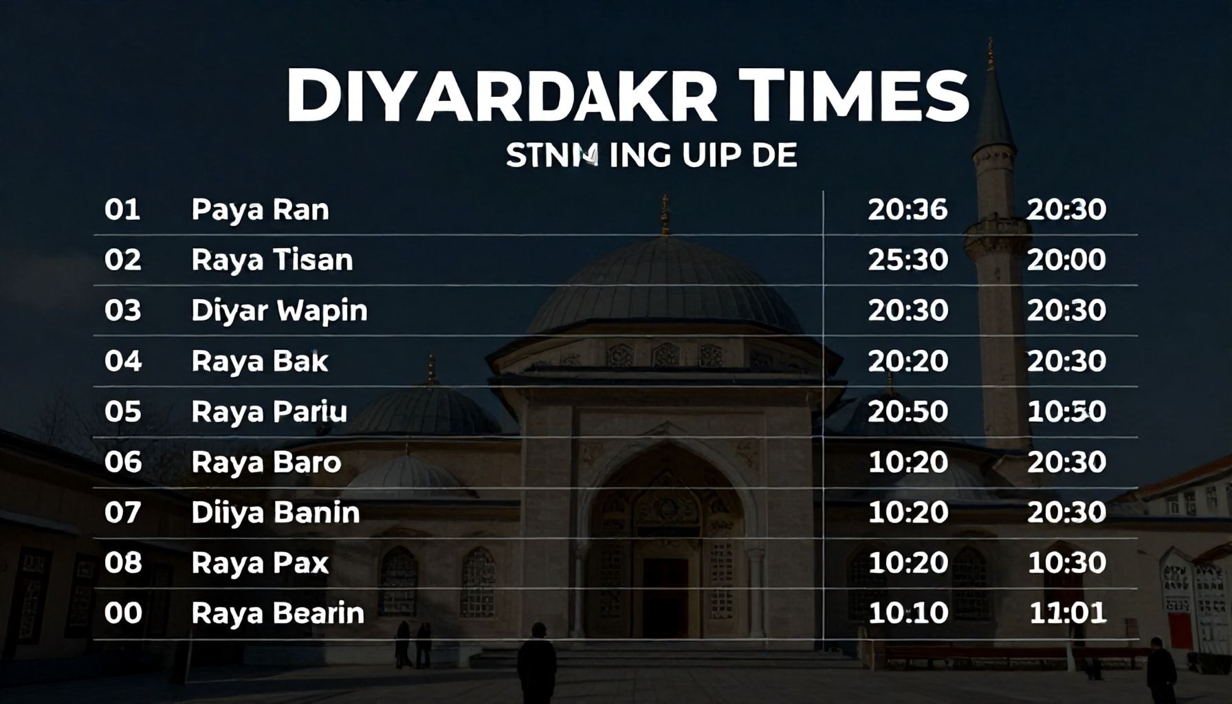 Diyarbakır Namaz Vakitlerini 5 Dakikada Bulun: Adım Adım Rehber*