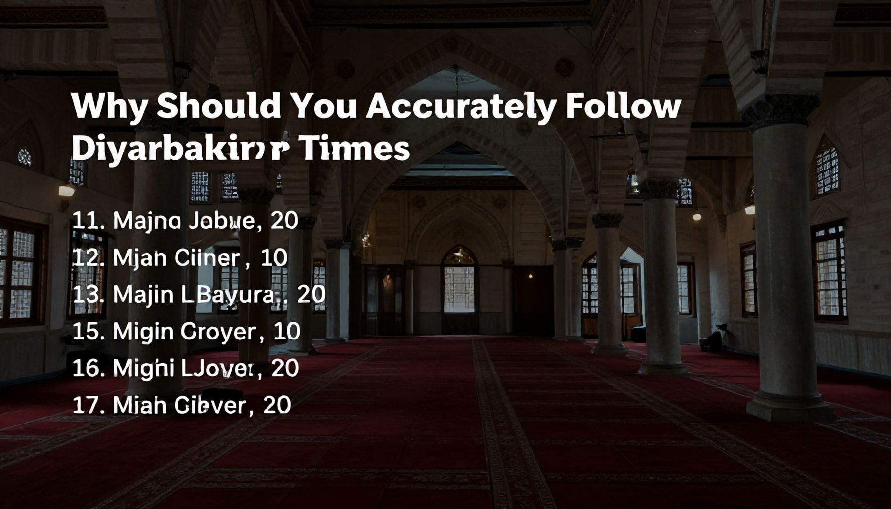 Neden Diyarbakır Namaz Vakitlerini Doğru Takip Etmelisiniz?*