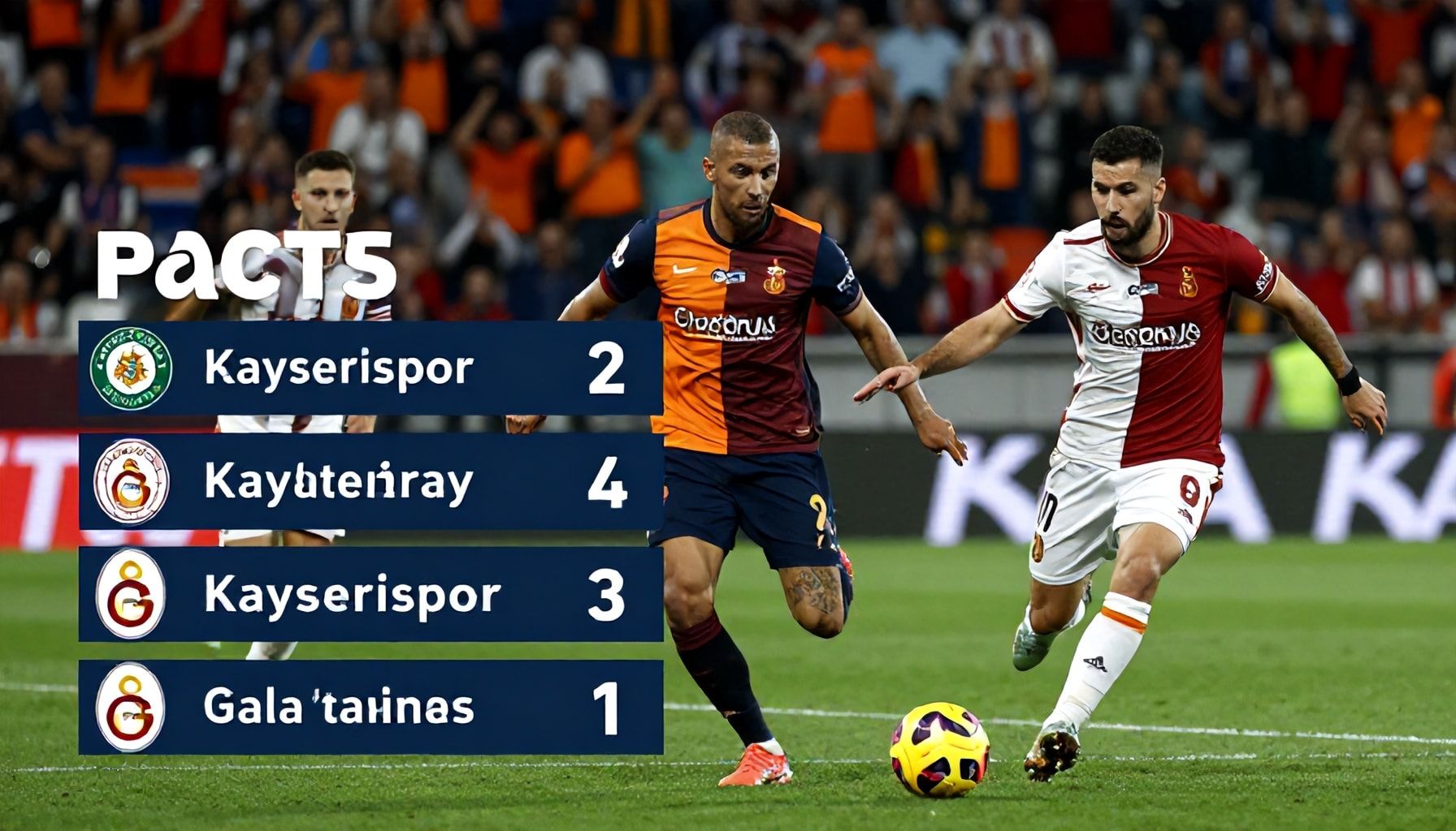 Gerçekler: Kayserispor ve Galatasaray'ın Son 5 Karşlaşmasında Kim Kazandı?*