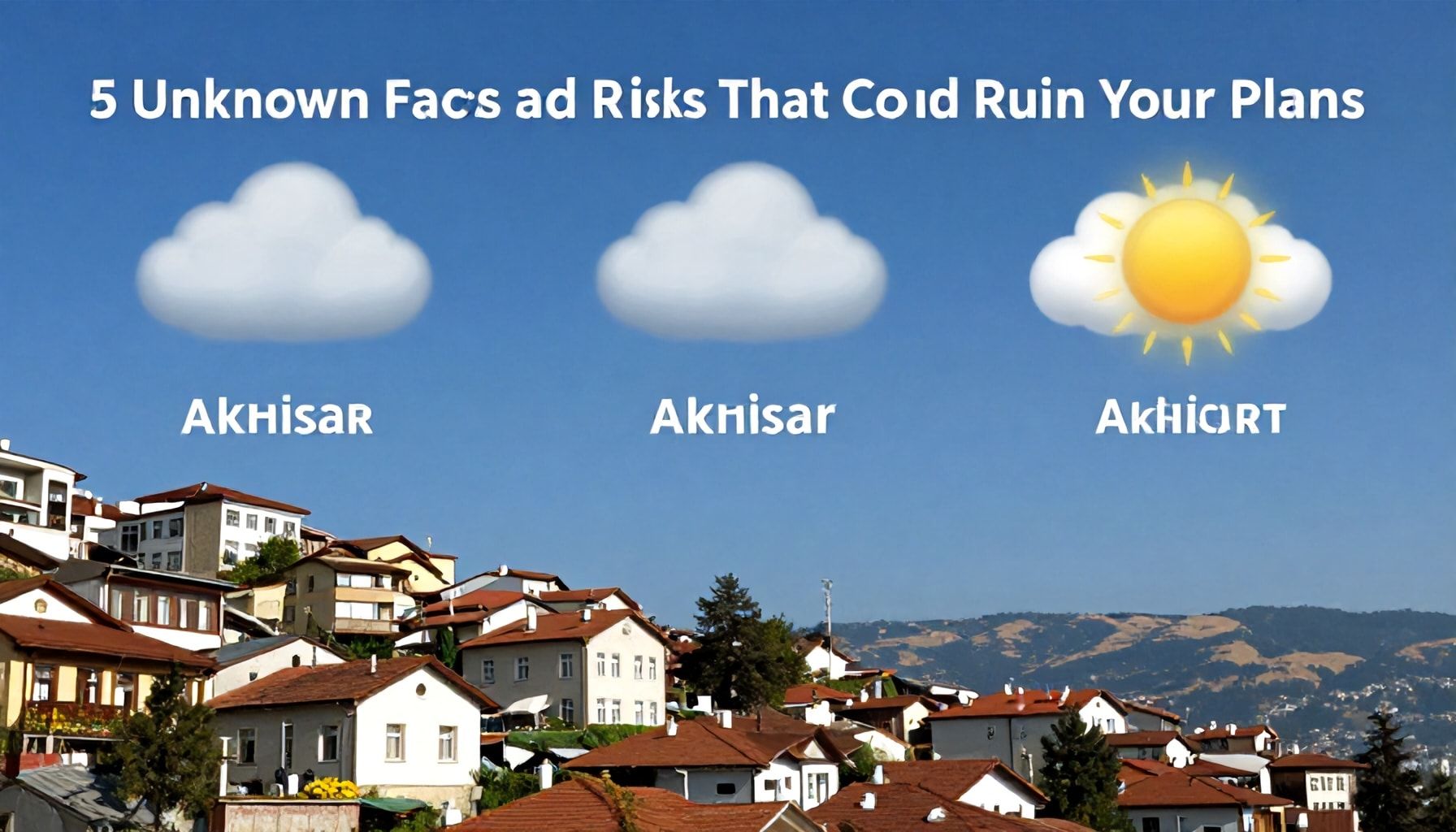 Akhisar'da Hava Durumu: 5 Bilinmeyen Gerçek ve Planlarınızı Bozabilecek Riskler*