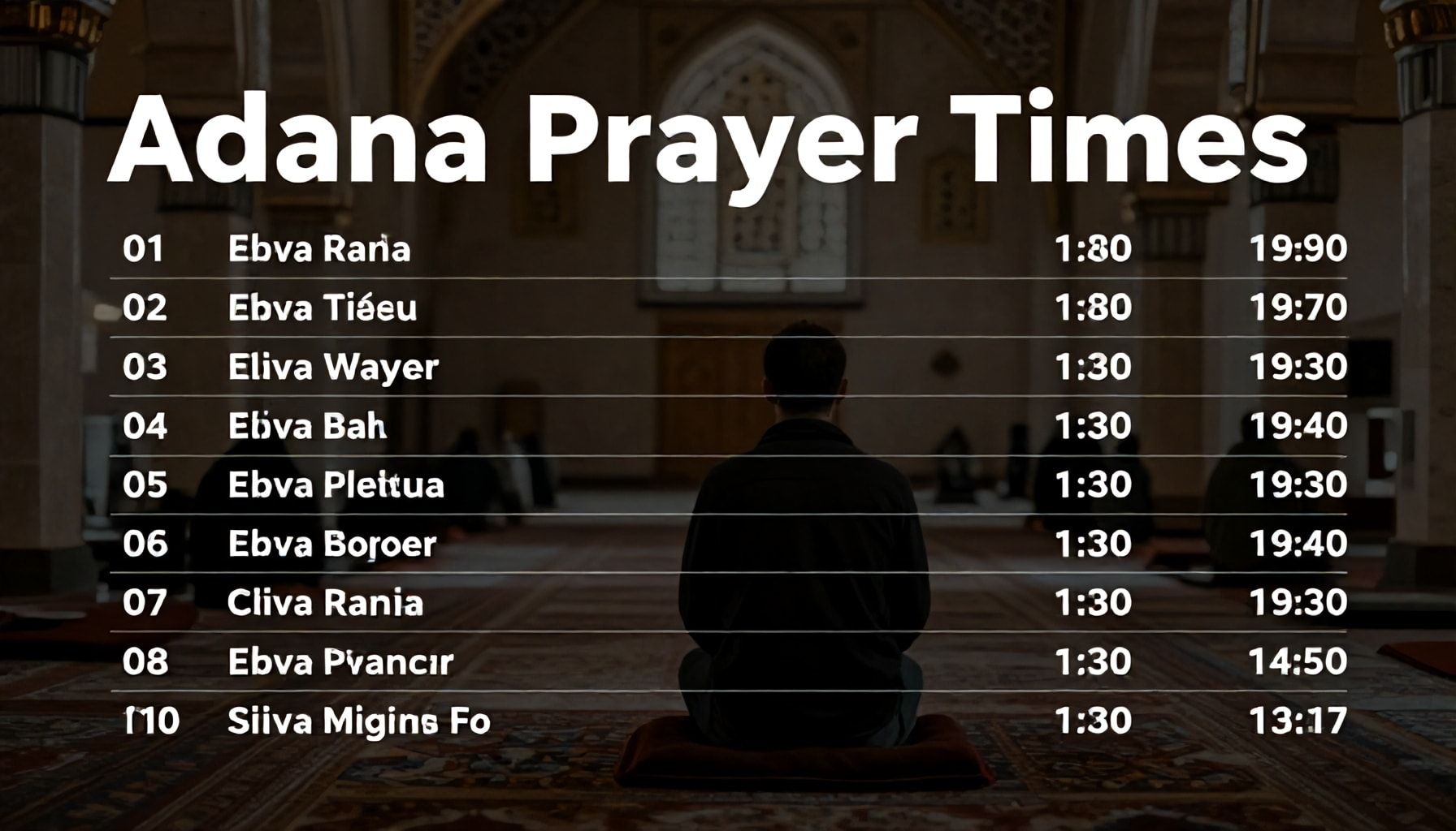 Adana Namaz Vakitleri: Günlük Vakitlerinizi Doğru Takip Edin*