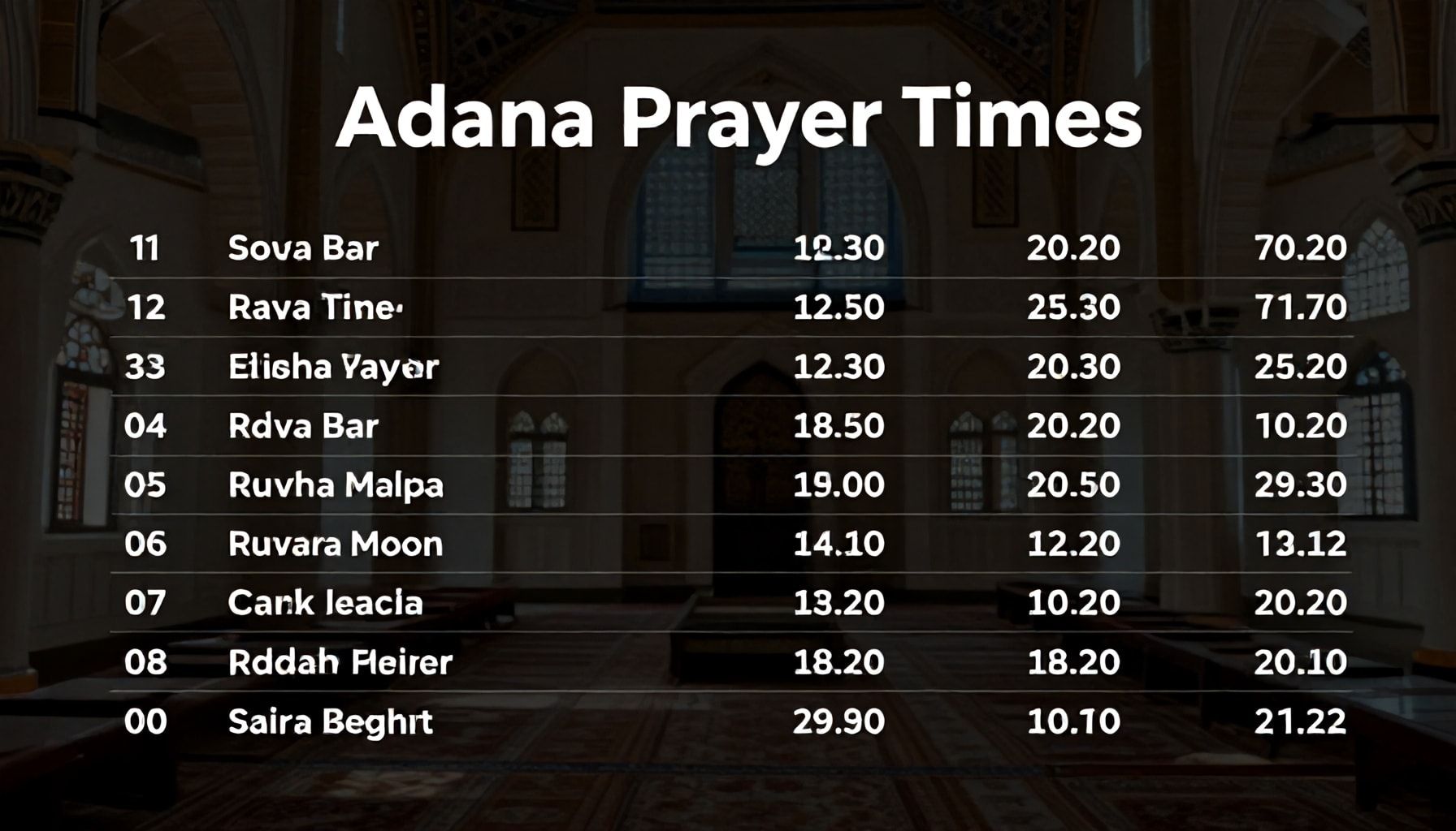 Adana Namaz Vakitlerini Takip Etmeyi 3 Adımda Başlatın*