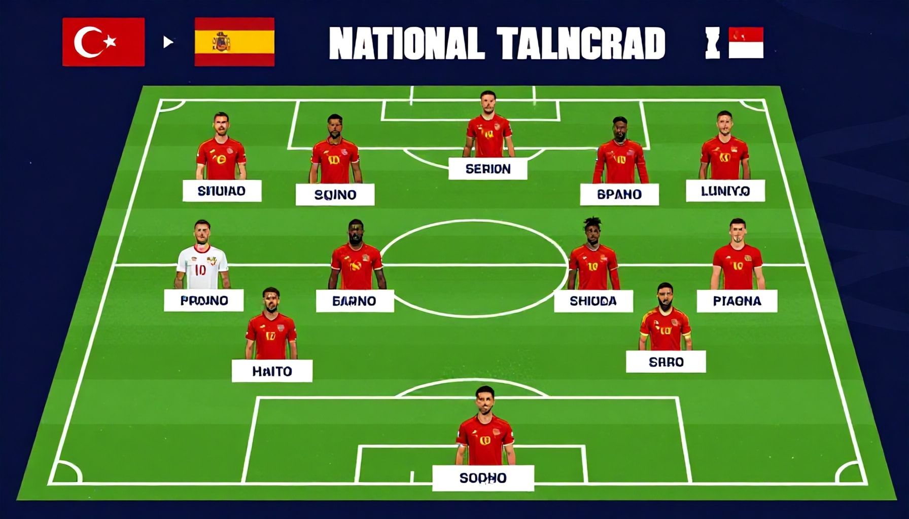 Türkiye ve İspanya Millî Takımlarının Maç Kadrosu: Oyuncular ve Taktikler*