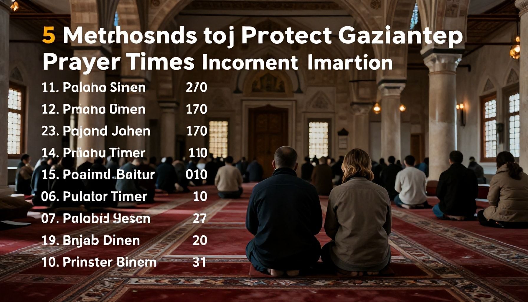5 Yöntemle Gaziantep Ezan Vakti'ni Hatalı Bilgilerden Korun*