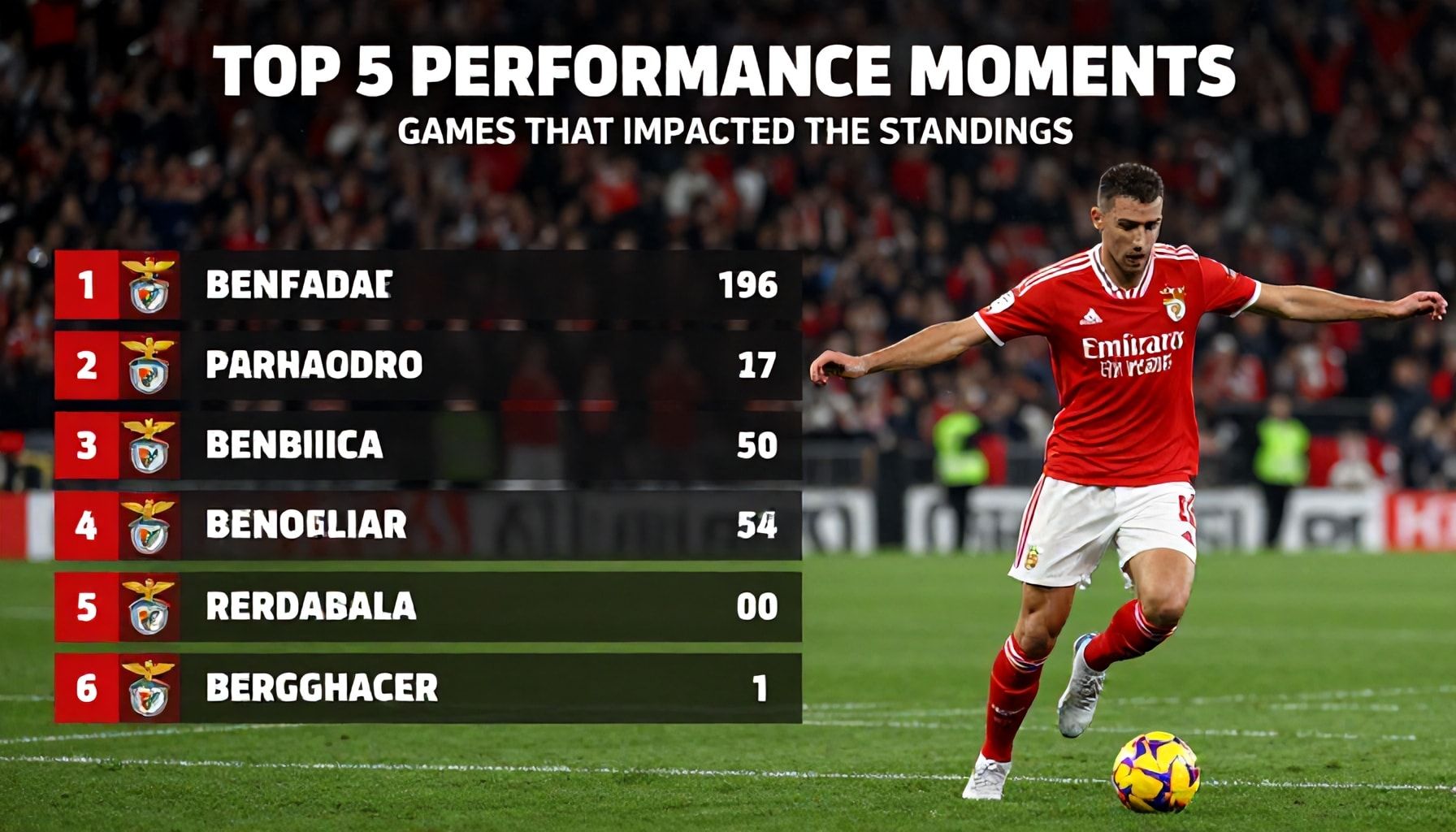 Benfica’nın En İyi 5 Performans Anı: Puan Durumunu Etkileyen Oyunlar*