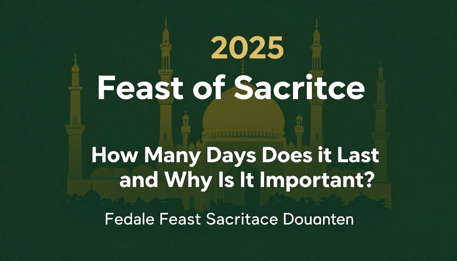 2025 Kurban Bayramı'nın Süresi: Ne Kadar Gün Sürüyor ve Neden Önemli?"*