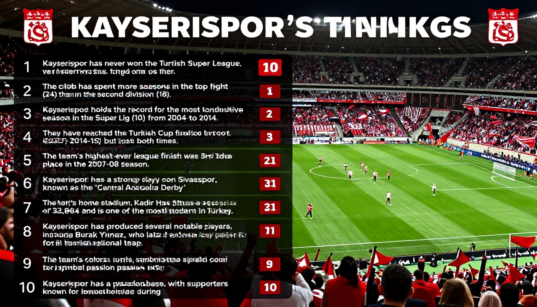 Kayserispor'un Puan Durumları Hakkında Bilmediğiniz Gerçekler*