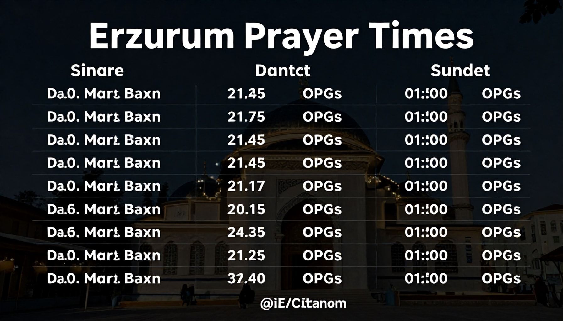 3 En Etkili Uygulama ile Erzurum Namaz Vakitlerini Takip Edin*