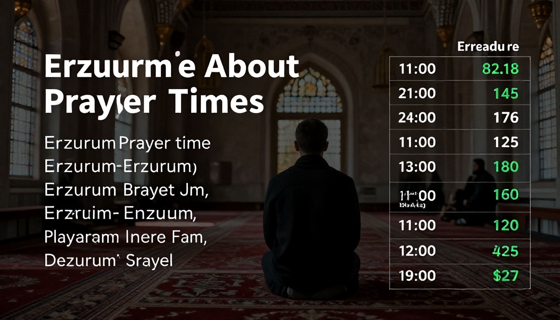 Erzurum Namaz Vakitleri Hakkında Bilmediğiniz 5 Gerçek*