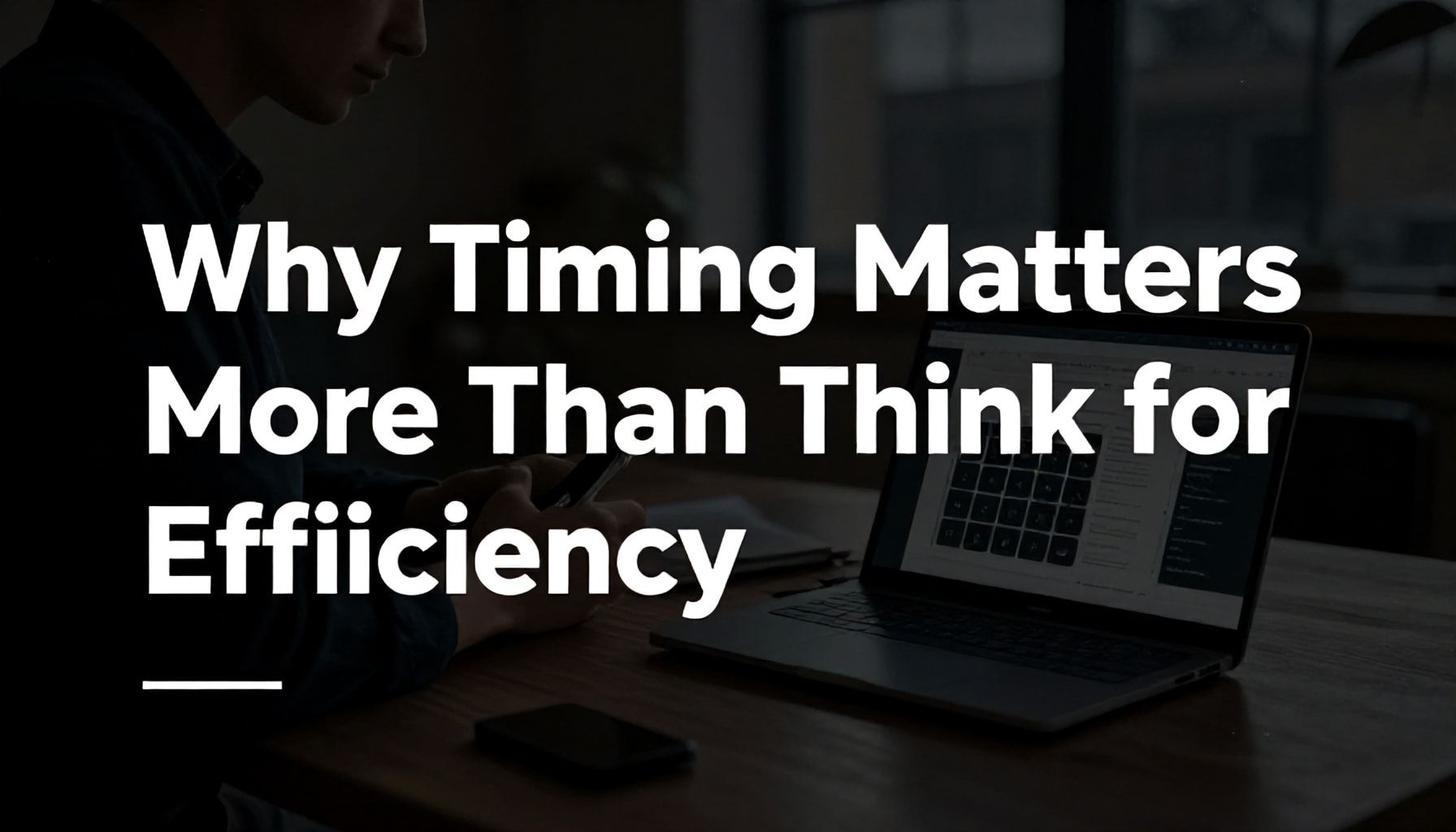 Why Timing Matters More Than You Think for Efficiency*
