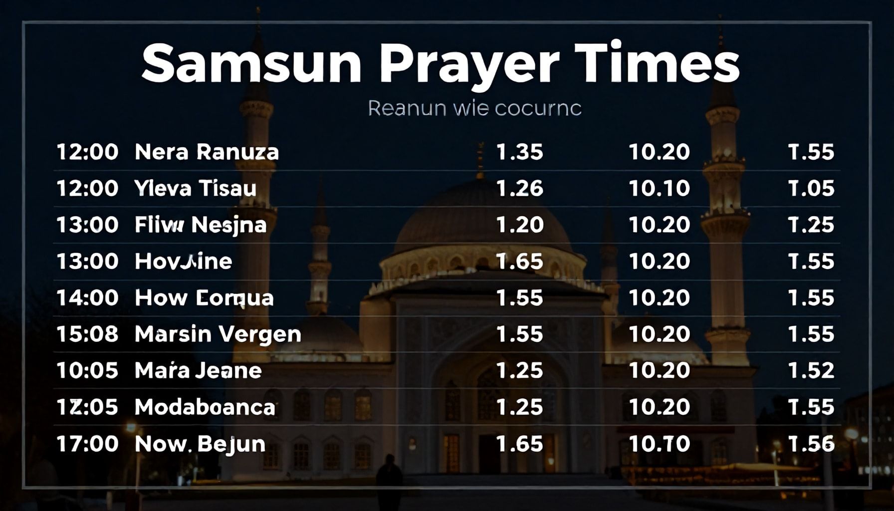 Samsun Namaz Vakitleri: Doğru Bilgiye Nasıl Ulaşırsınız?*