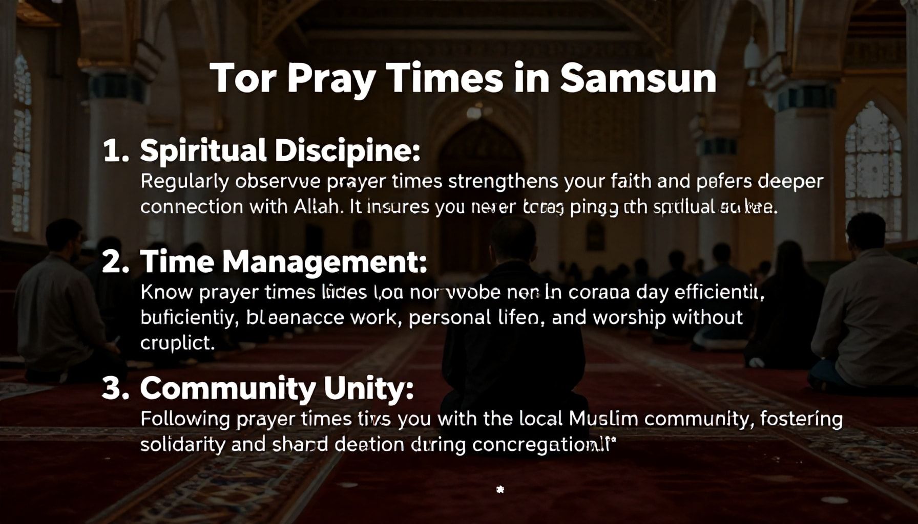 Samsun'da Namaz Zamanlarını Takip Etmenin 3 Hayati Önemi*