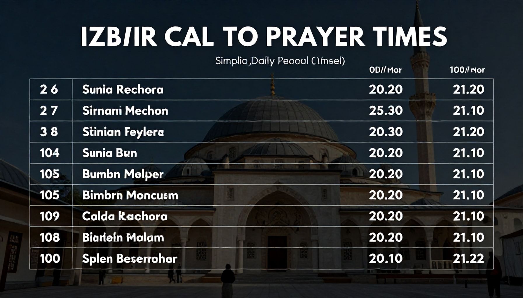 İzmir Ezan Vakti: Günlük İbadetlerinizi Kolaylaştıran Doğru Zamanlar*