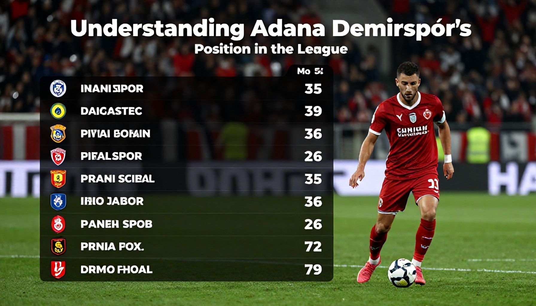 Adana Demirspor'un Ligdeki Konumunu Anlamak İçin 5 Temel Nokta*