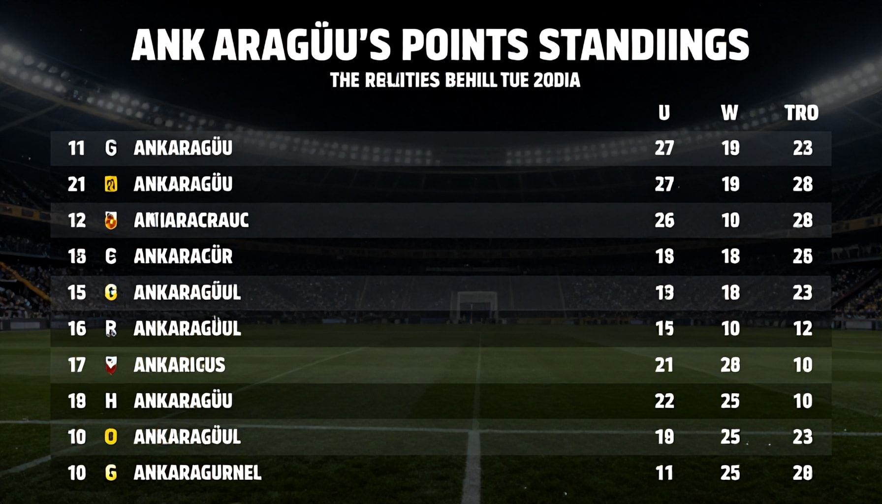 Ankaragücü Puan Durumlarında Gizli Gerçekler: Medya ve İstatistiklerin Arkasındaki Gerçekler*