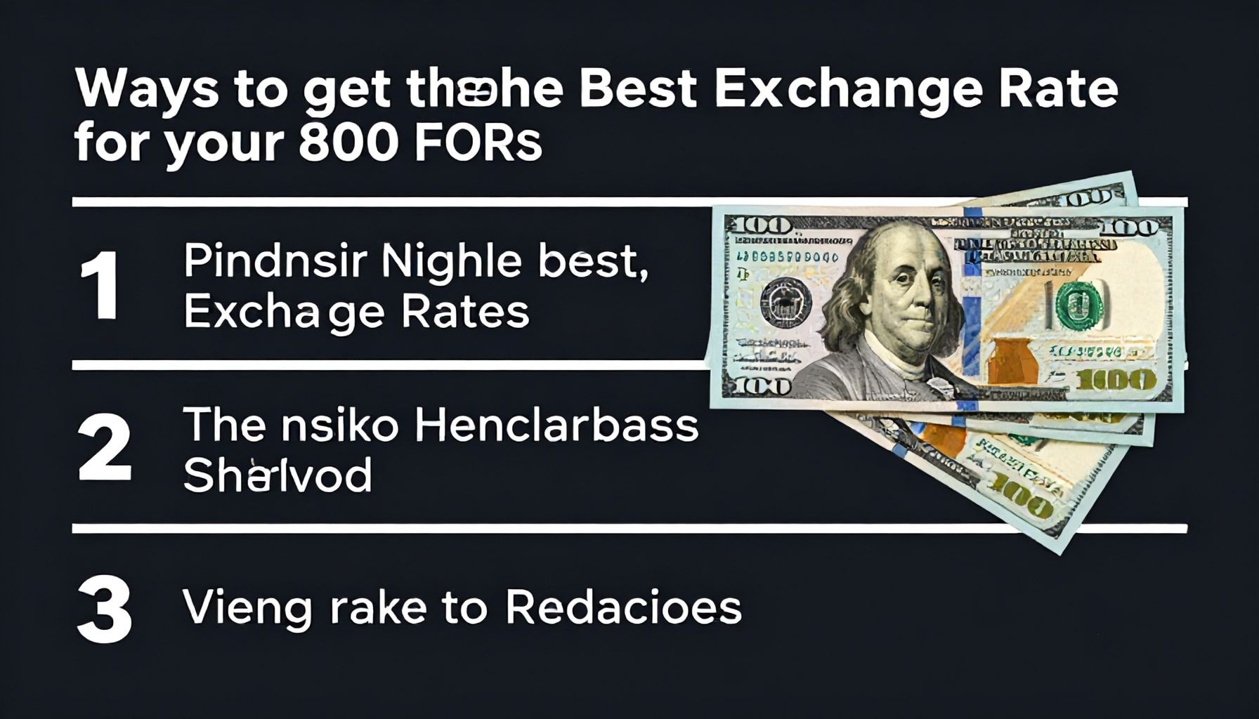 5 Ways to Get the Best Exchange Rate for Your 800 Dollars*