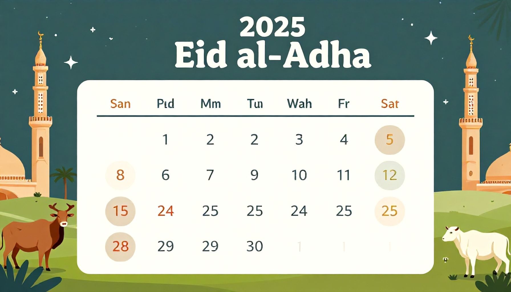 2025 Kurban Bayramı Tarihleri: Resmi Takvim ve Eğilimler*
