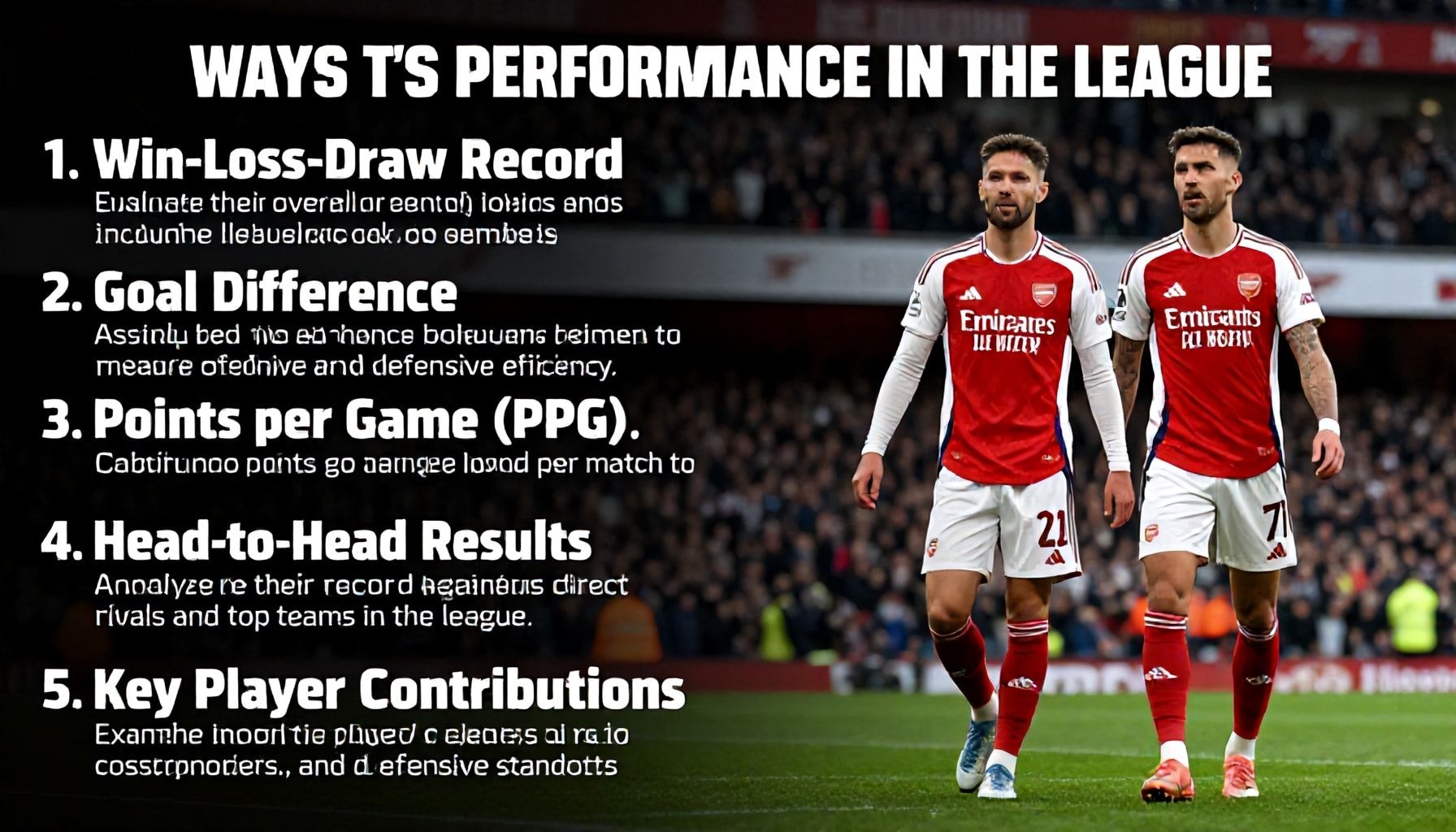 5 Ways to Analyze Arsenal's Performance in the League*
