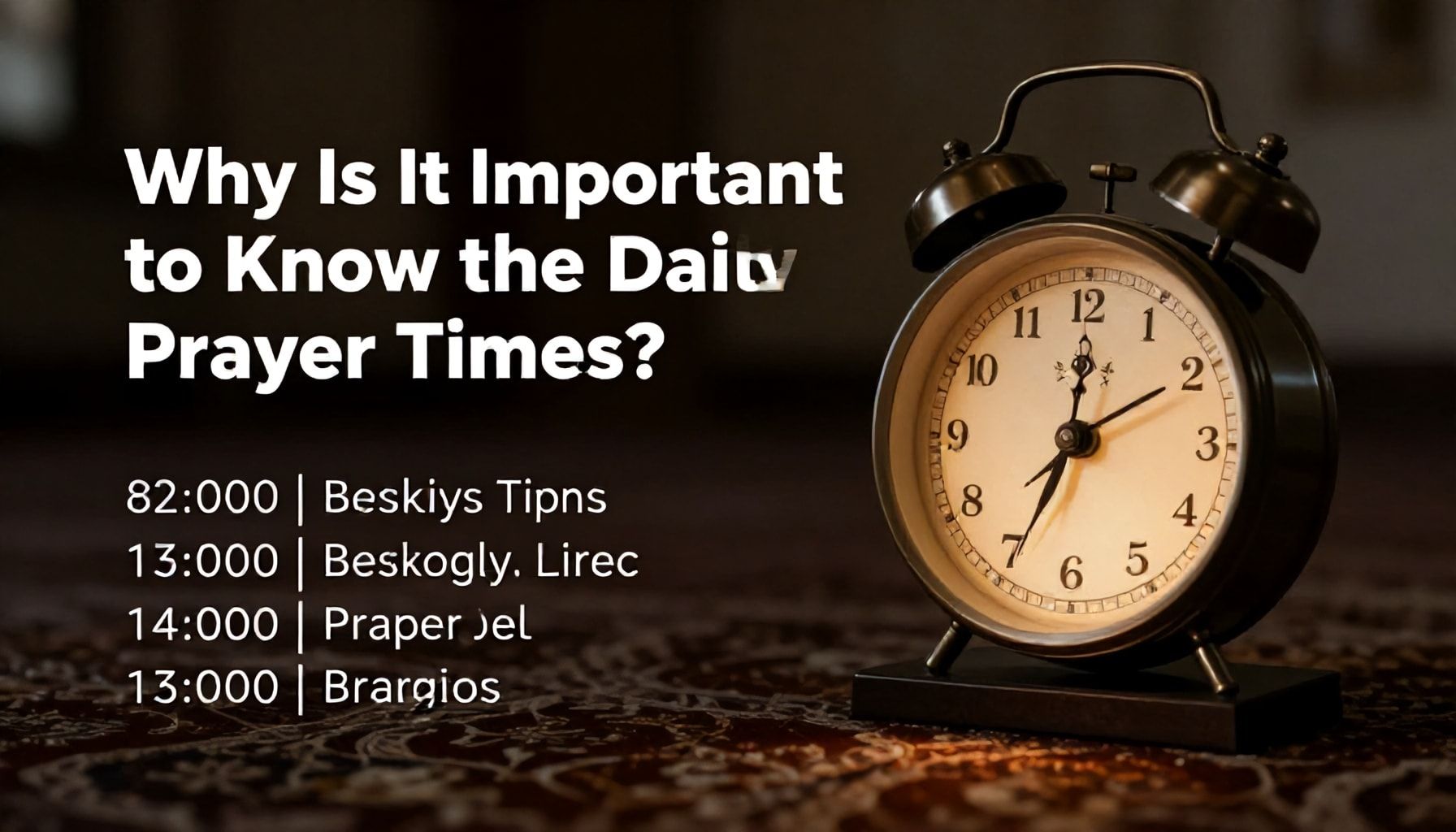 Neden Günlük Dua Zamanlarını Doğru Bilmek Önemlidir?*