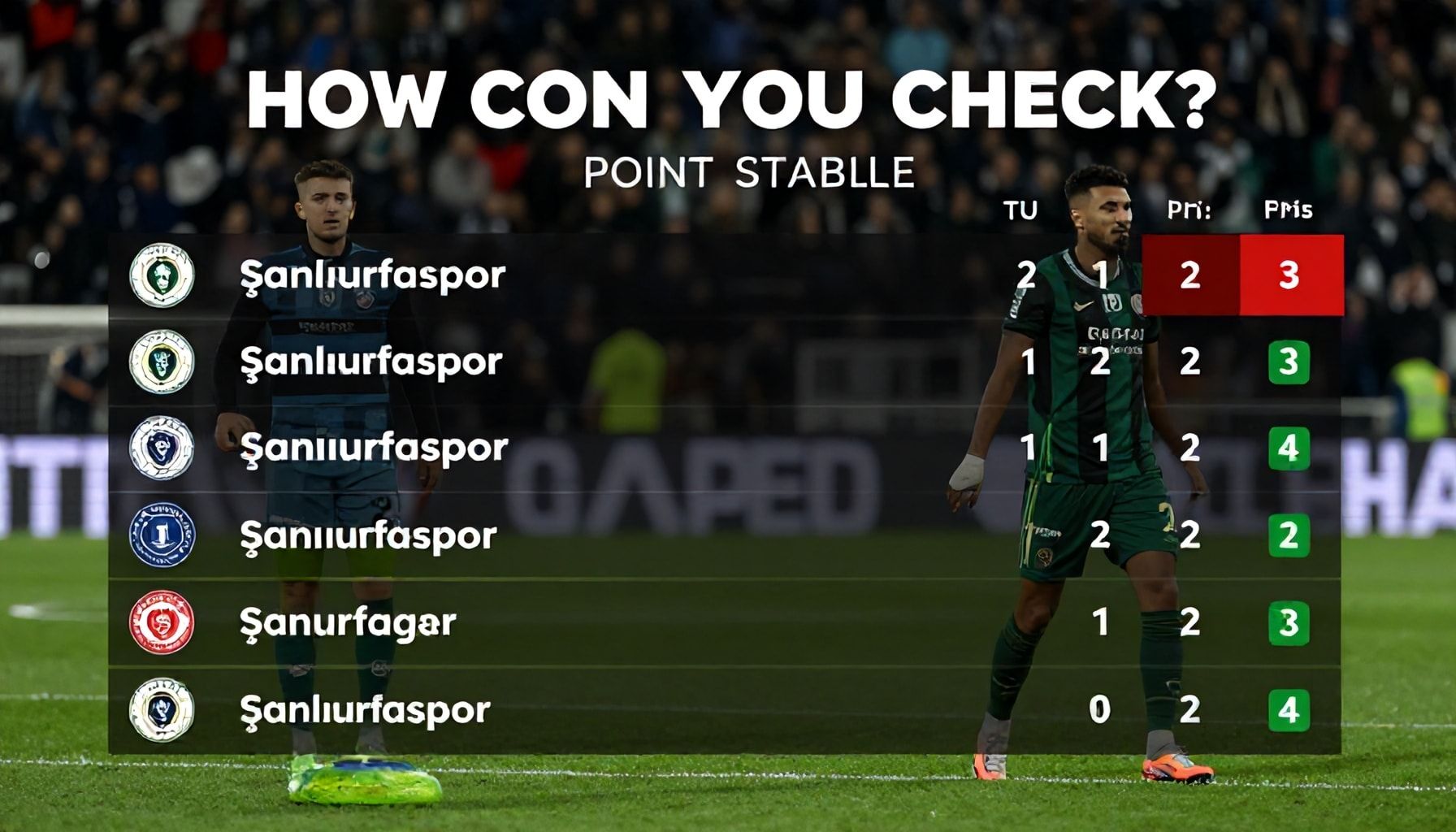 Şanlıurfaspor'un Puan Durumunu Nasıl Kontrol Edersiniz?*