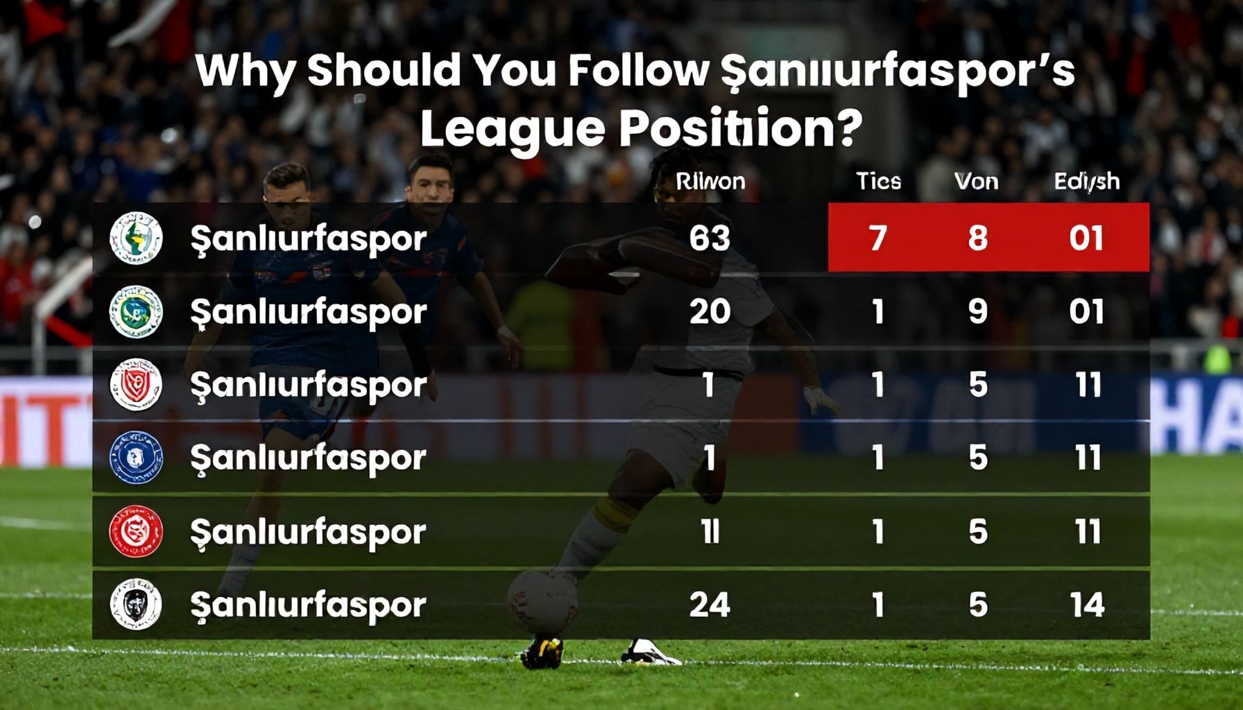 Neden Şanlıurfaspor'un Lig Konumunu Takip Etmelisiniz?*