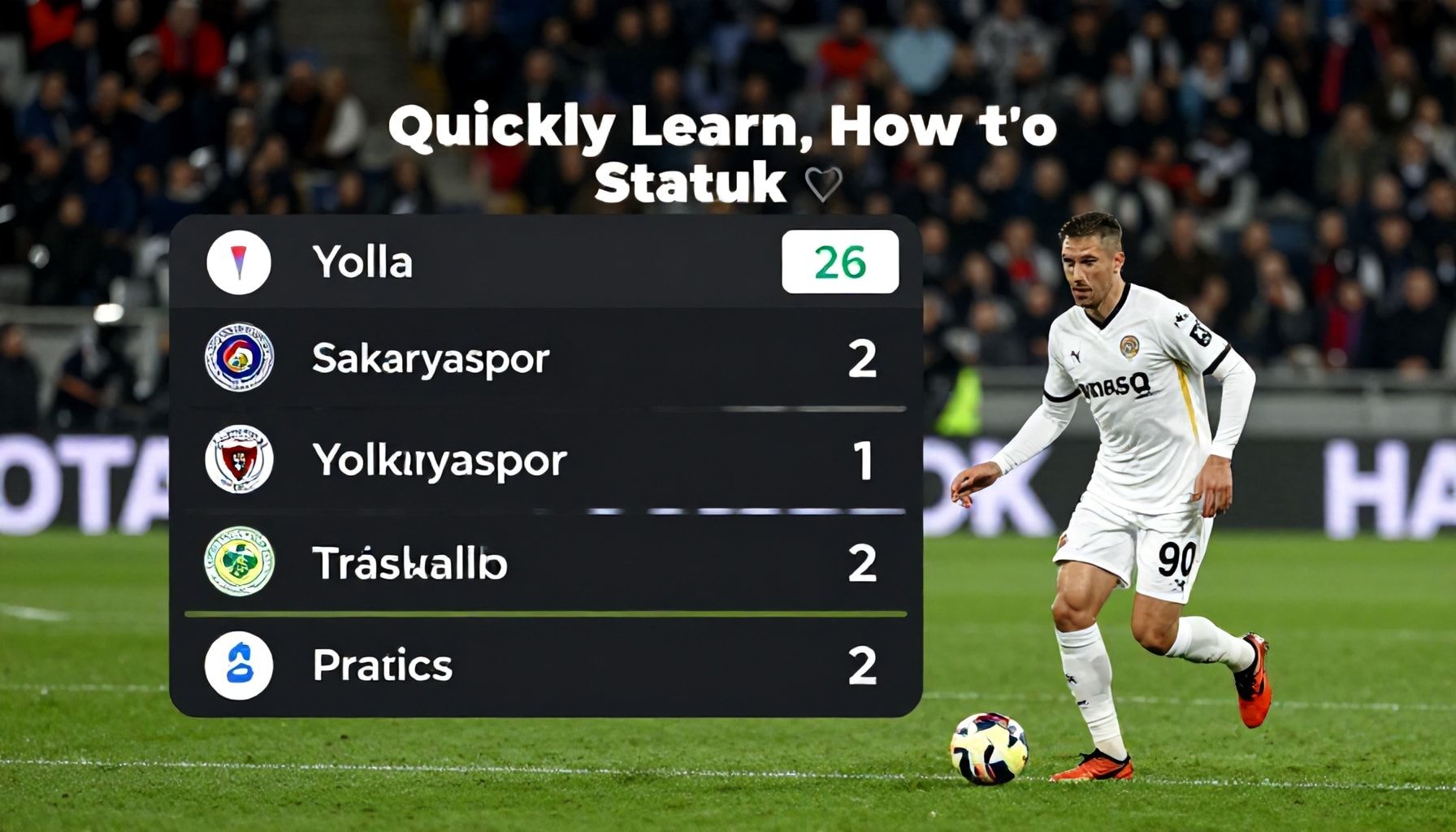 3 Yolla Sakaryaspor'un Puan Durumunu Takip Etmeyi Hızlıca Öğrenin