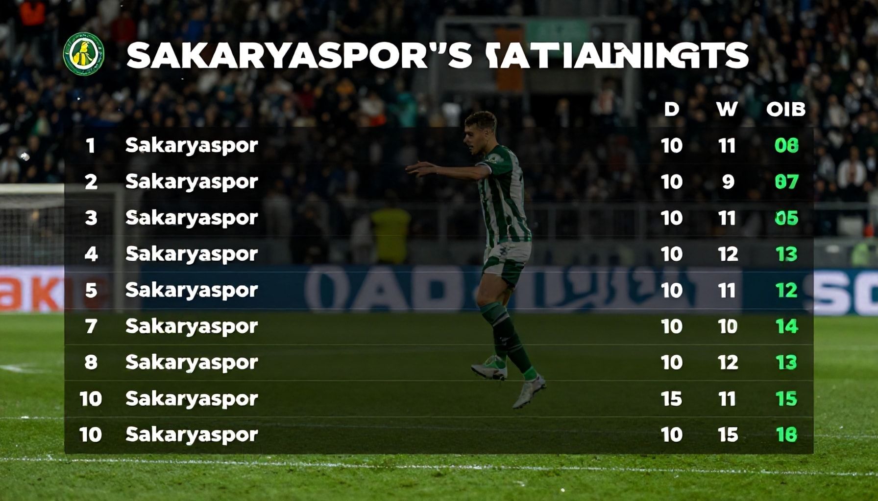 Neden Sakaryaspor'un Puan Durumunu Dikkatli Takip Etmelisiniz?