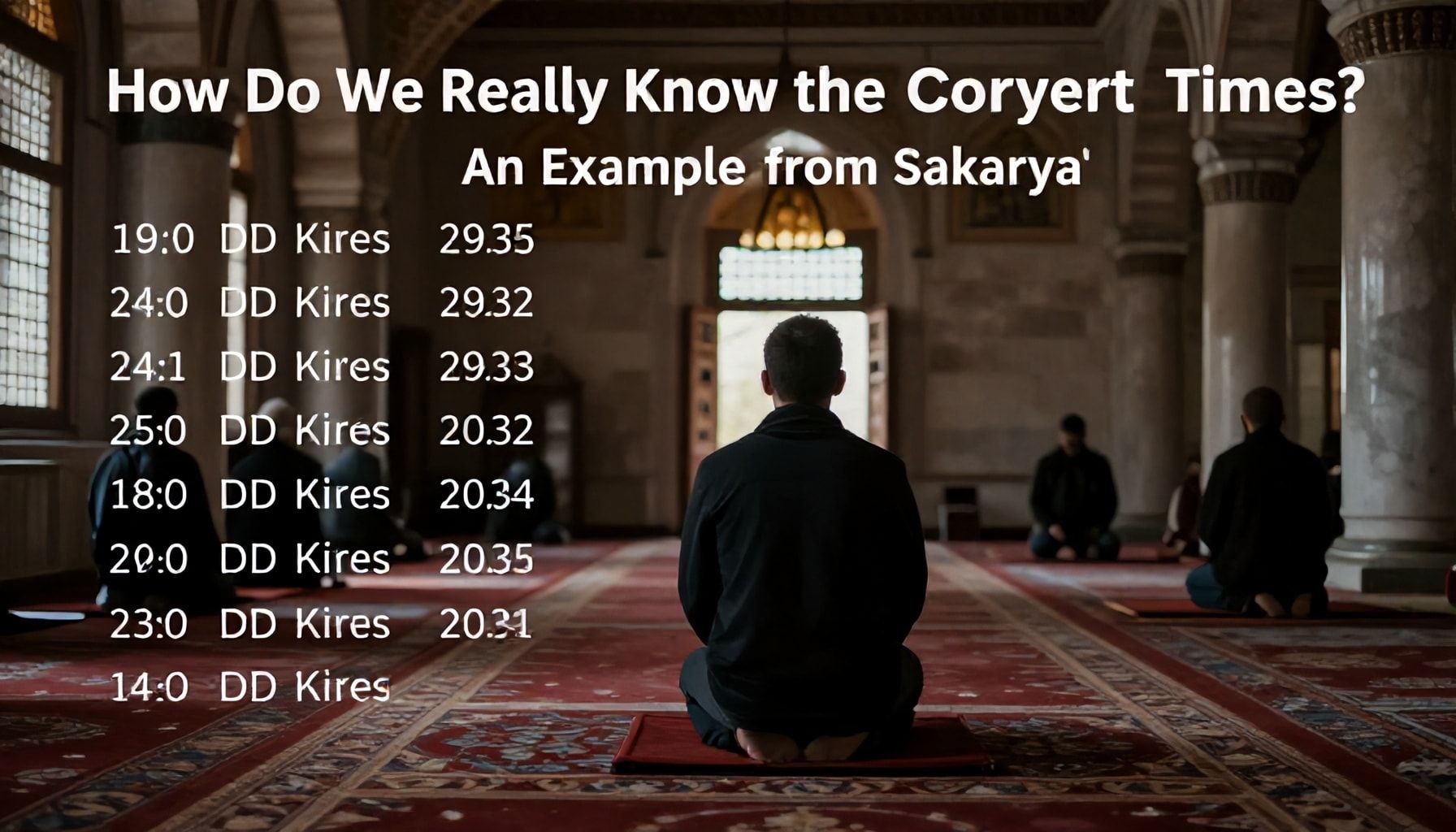 Gerçekten Doğru Namaz Vakitlerini Nasıl Anlarız? Sakarya Örneğiyle*