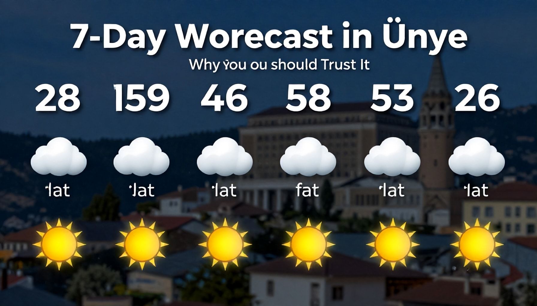 Ünye'de 7 Günlük Hava Tahmini: Neden Güvenilir Olmalı ve Nasıl Kontrol Edersiniz?*