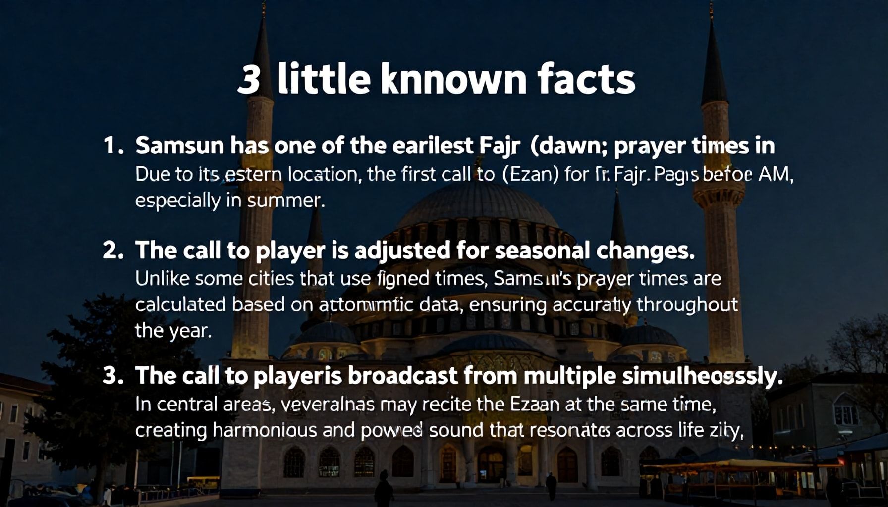 Samsun'da Ezan Vakitleri Hakkında Bilmediğiniz 3 Gerçek*