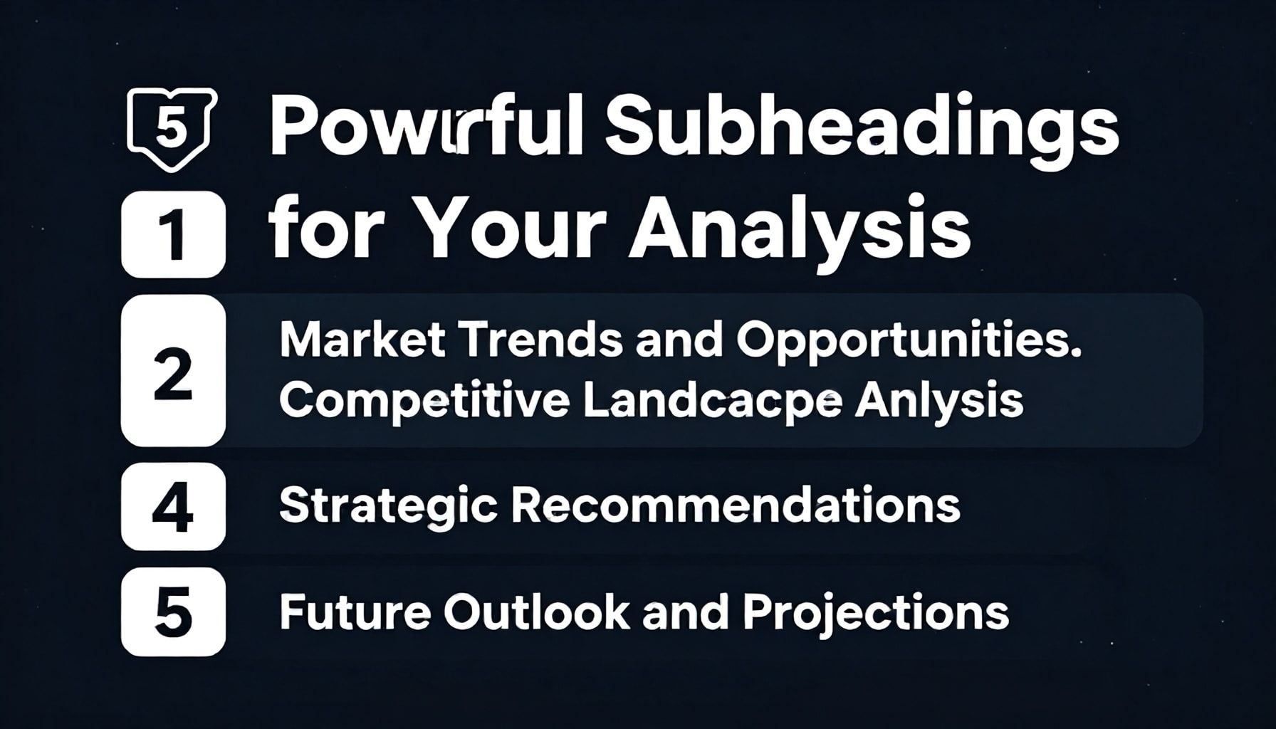 5 Powerful Subheadings for Your Analysis:*