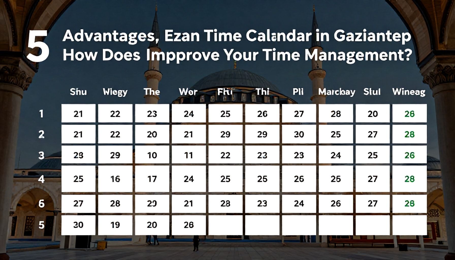 Gaziantep'te Ezan Vakti Takviminin 5 Avantajı: Zaman Yönetiminizi Nasıl İyileştirir?*
