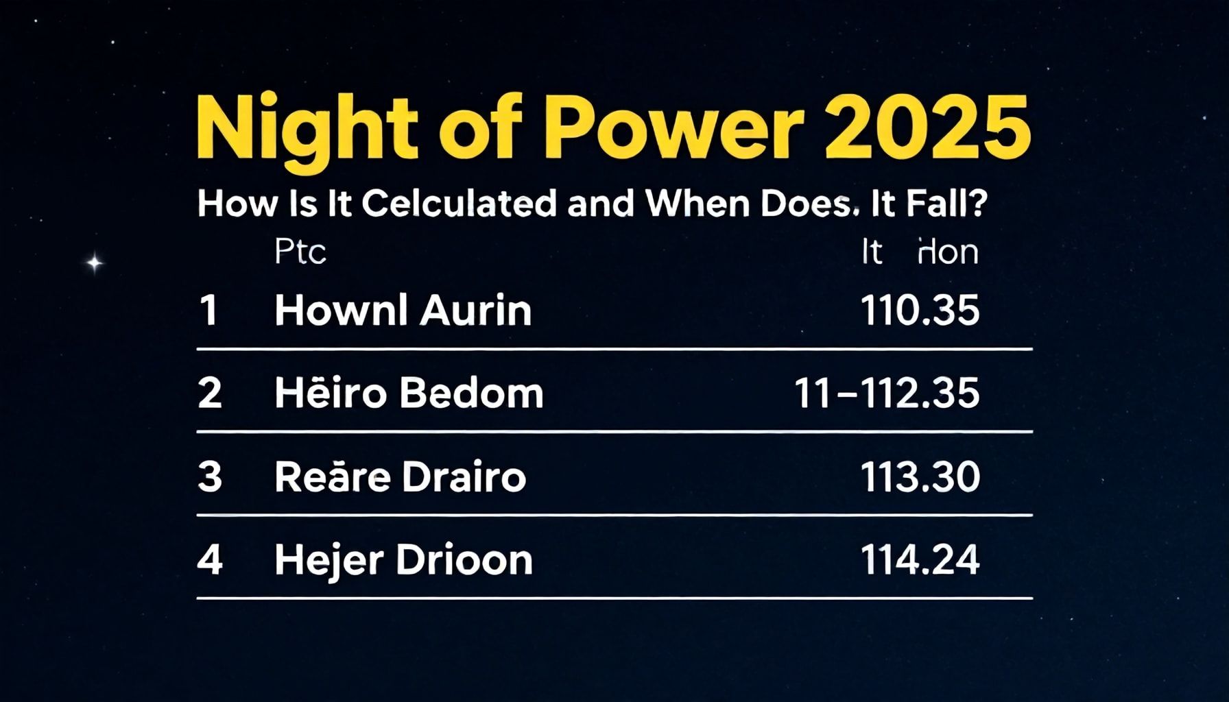 Kadir Gecesi 2025 Tarihleri: Nasıl Hesaplanır ve Ne Zaman Düşer?*