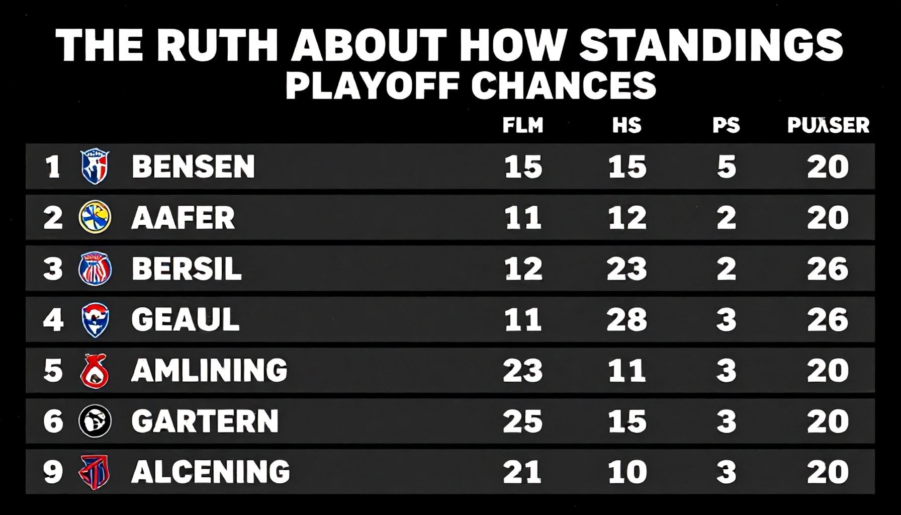 The Truth About How Standings Affect Play-Off Chances*