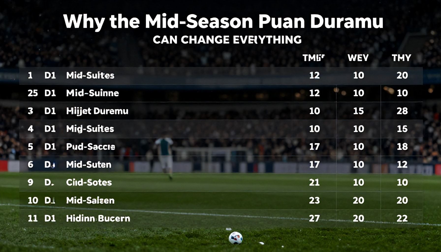 Why the Mid-Season Puan Durumu Can Change Everything*