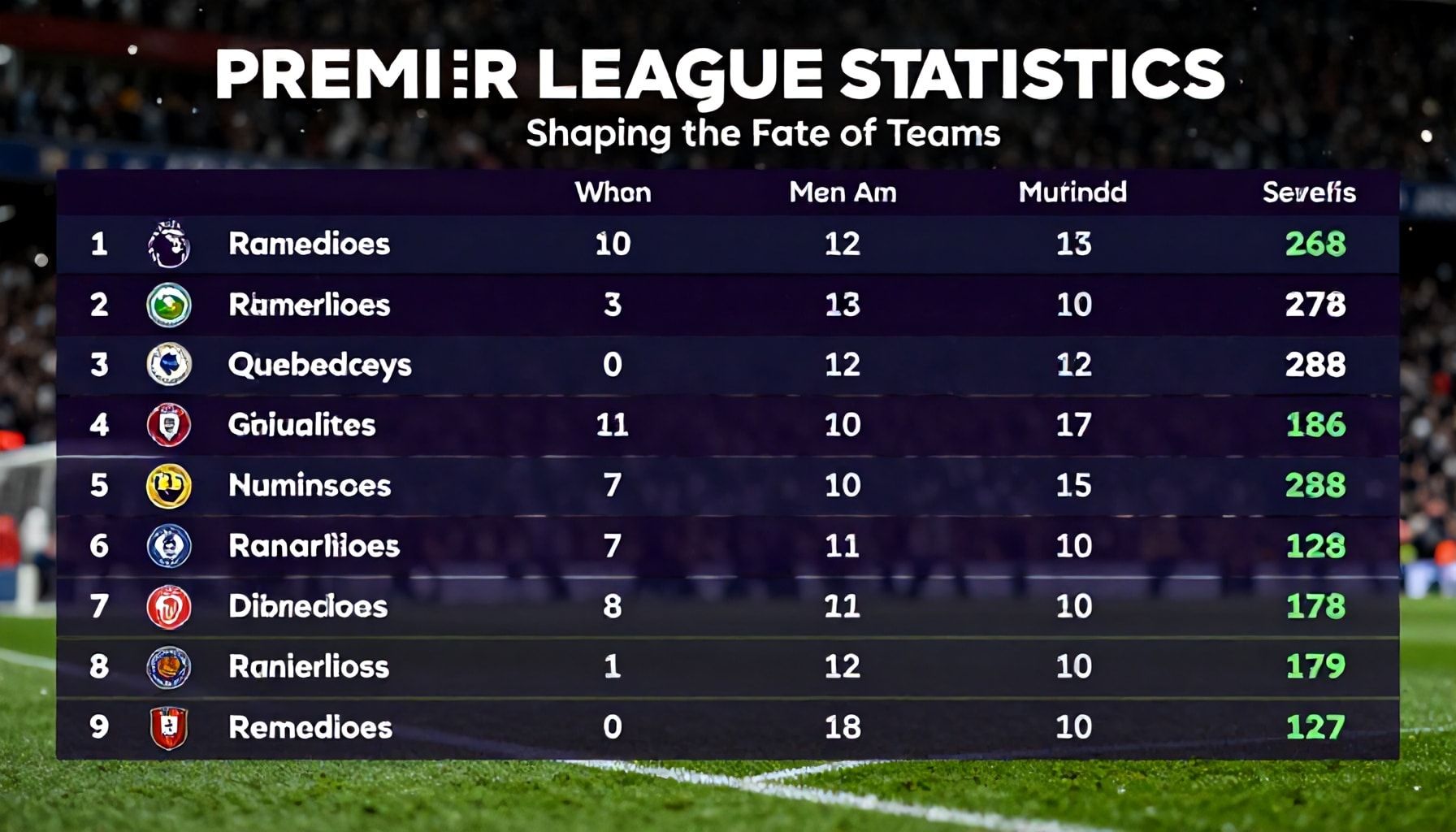 Premier Lig İstatistikleri: Neden Bu Veriler Takımların Kaderini Çiziyor?*