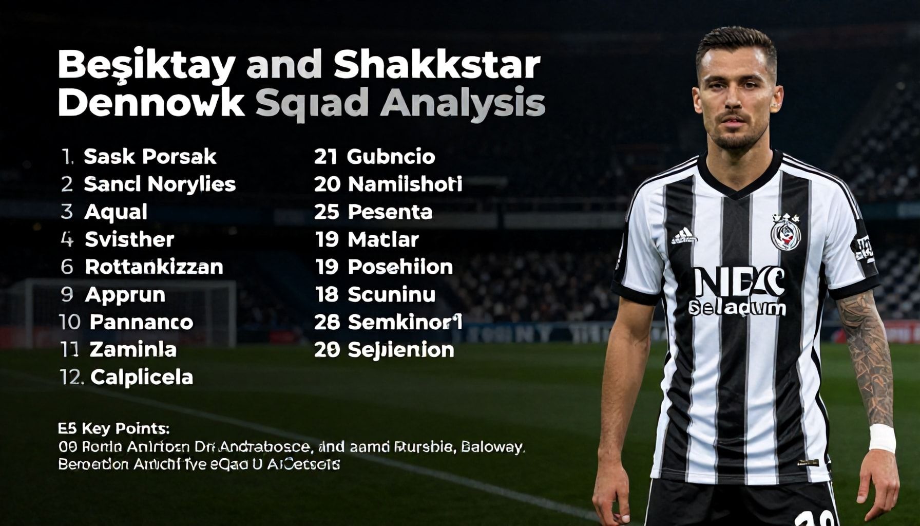 Beşiktaş ve Shakhtar Donetsk Kadrolarının Maç Öncesi Analizi: 5 Anahtar Nokta*