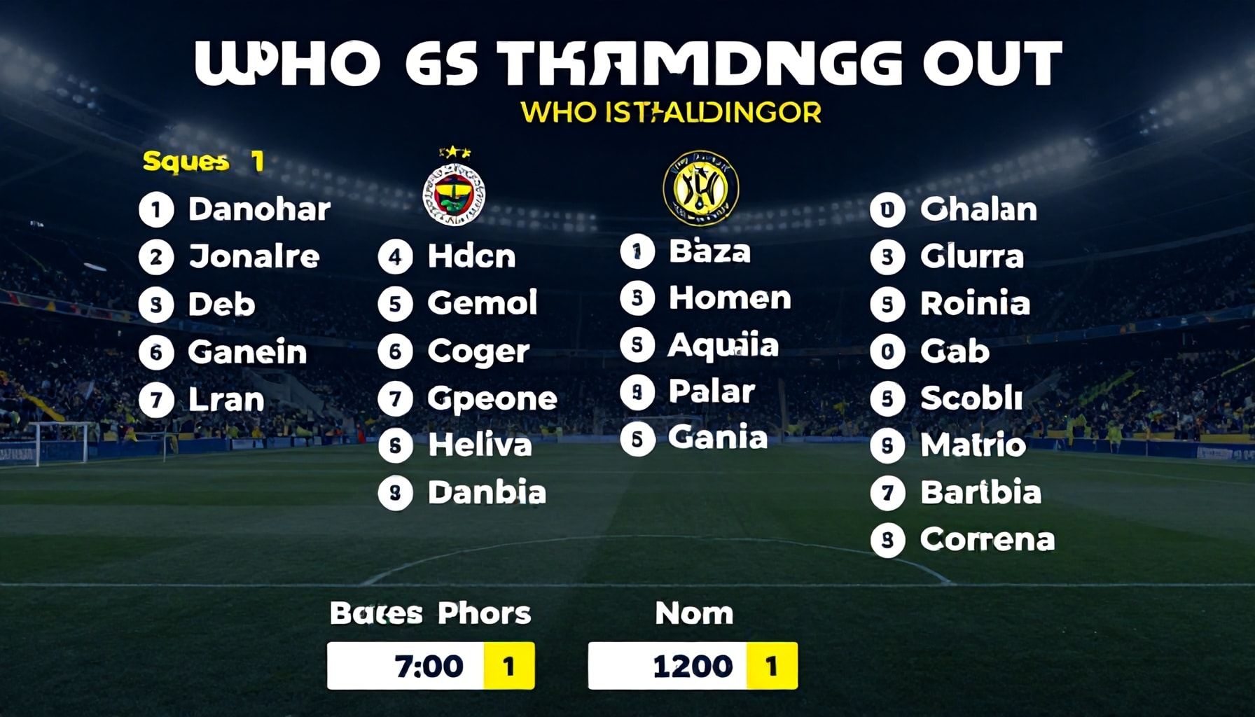 Fenerbahçe ve Samsunspor'un Kadrolarını Karşılaştır: Kimler Dikkat Çekiyor?*