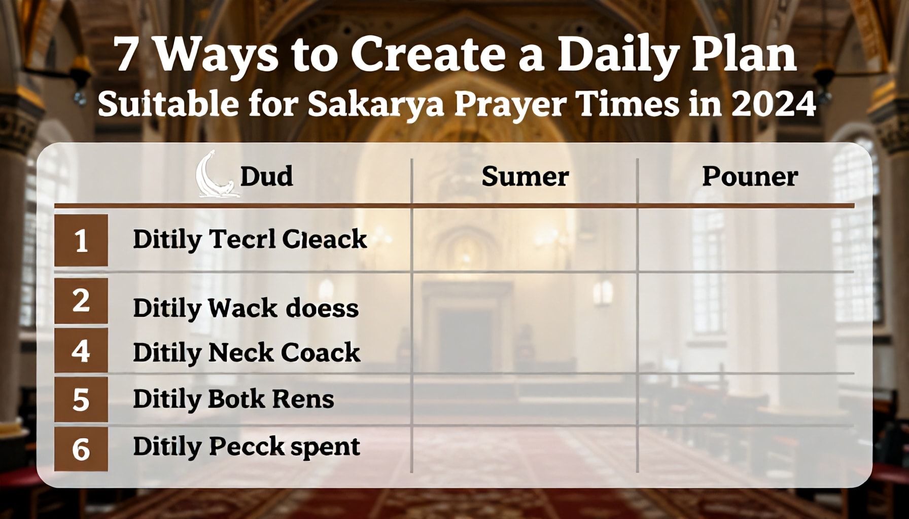 7 Yöntemle Sakarya Ezan Vakti 2024'e Uygun Bir Gün Planı Oluşturun*