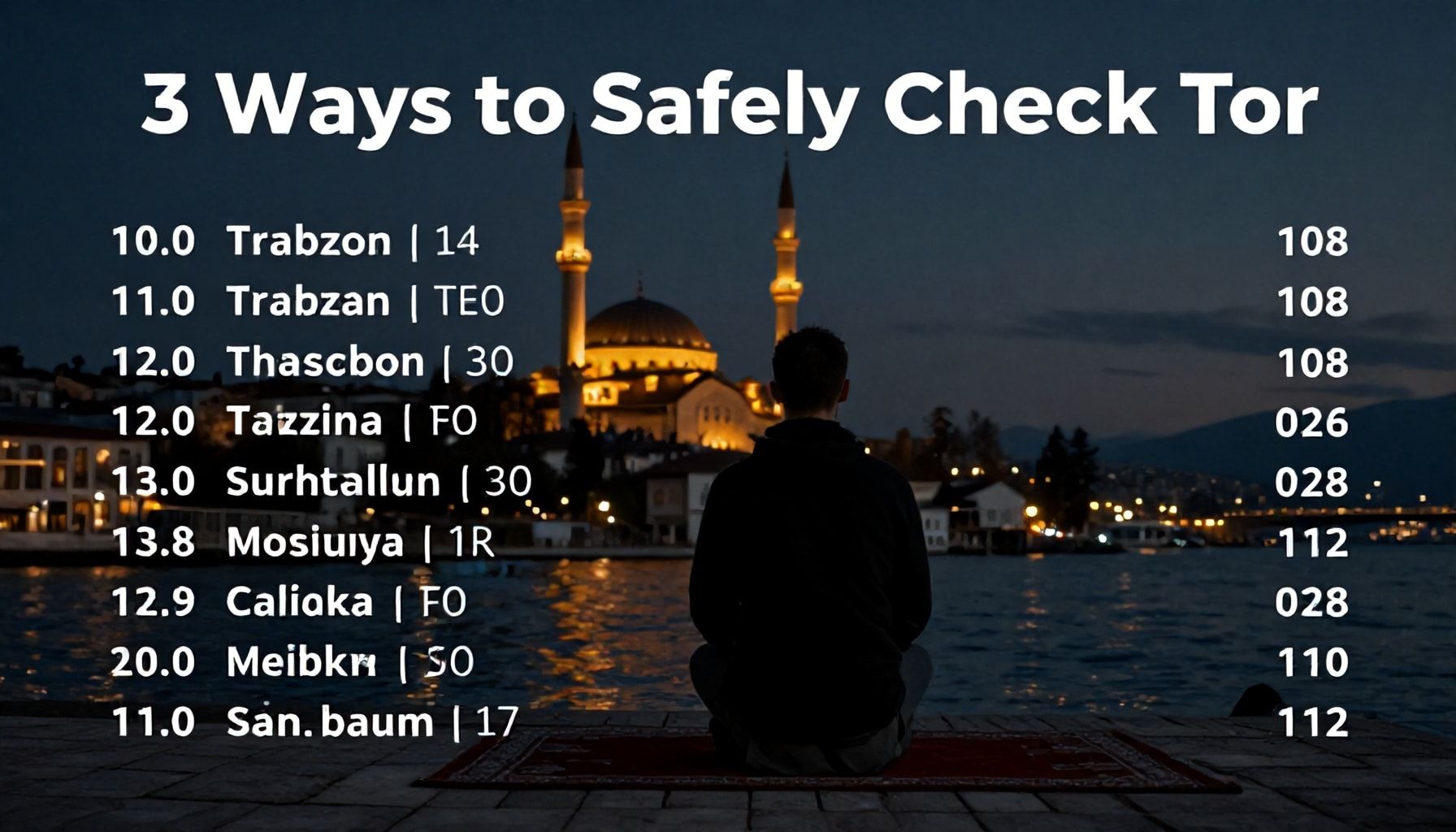 3 Yöntemle Trabzon Namaz Vakitlerini Güvenli Bir Şekilde Kontrol Edin*