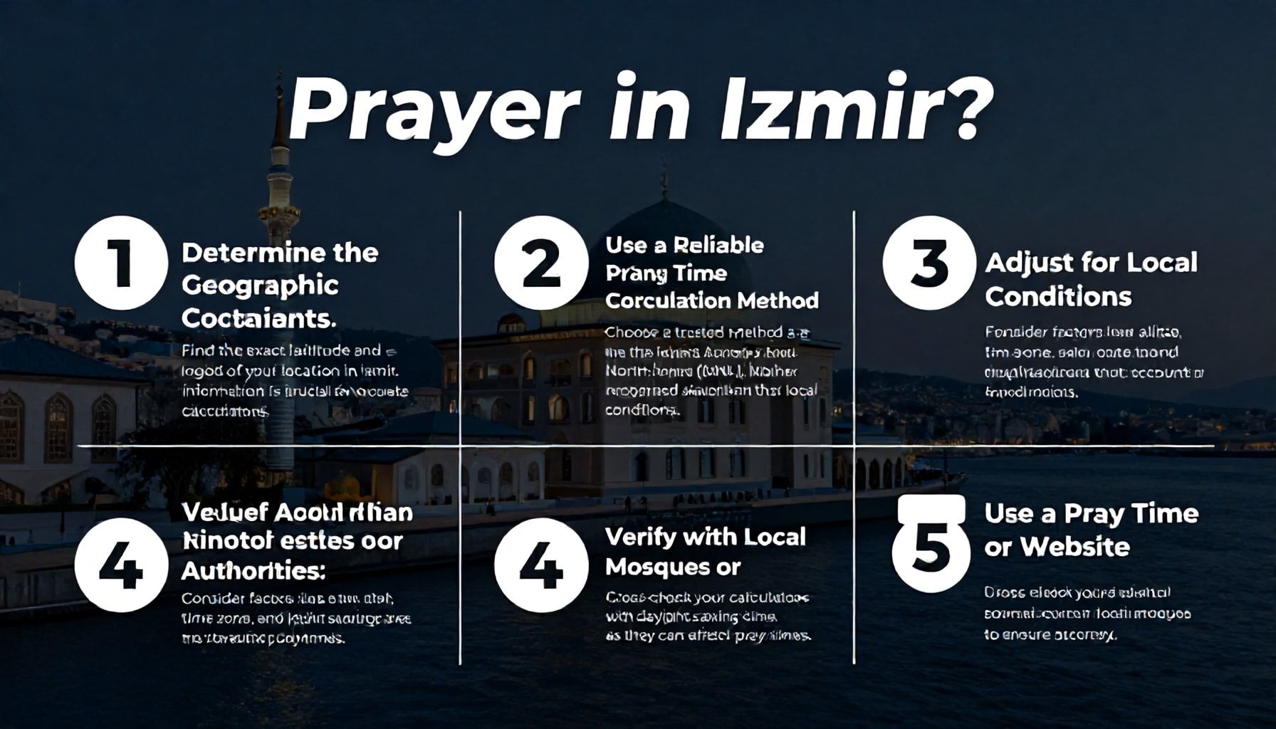 İzmir'de Namaz Vakitlerini Doğru Hesaplamak İçin 5 Adım*