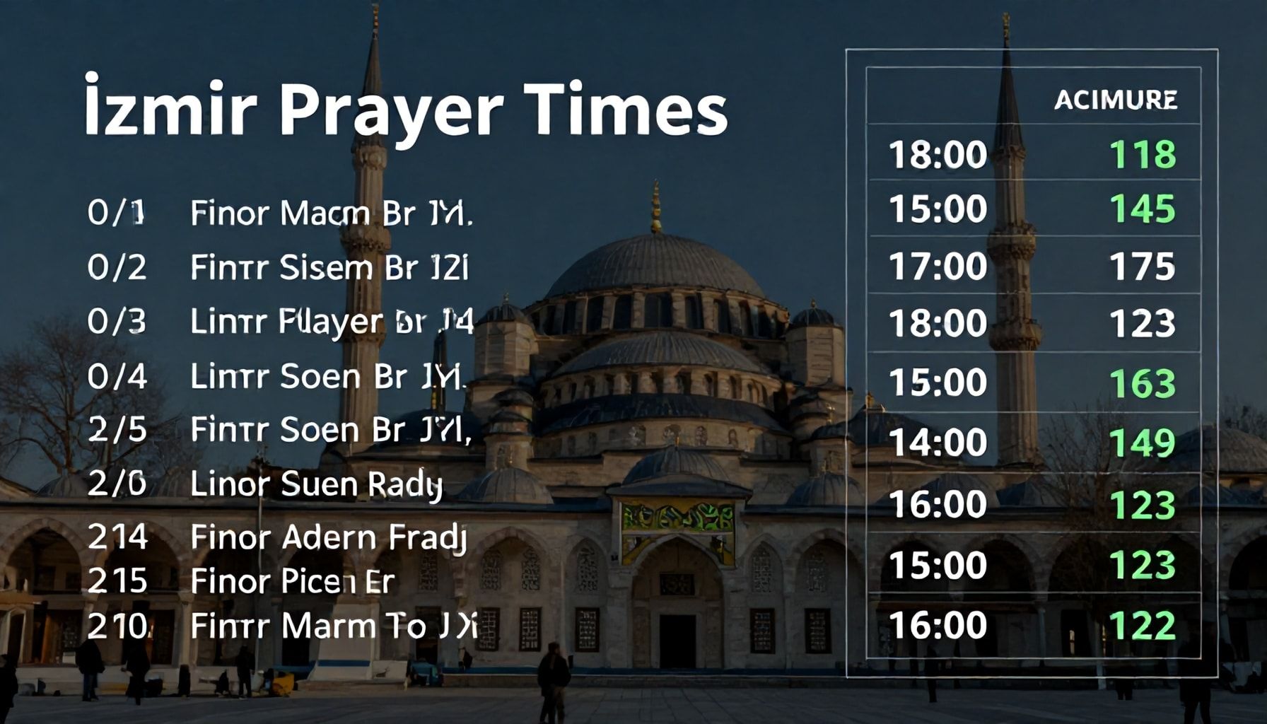 İzmir Namaz Vakitleri: Bilmediğiniz 3 Gerçek*