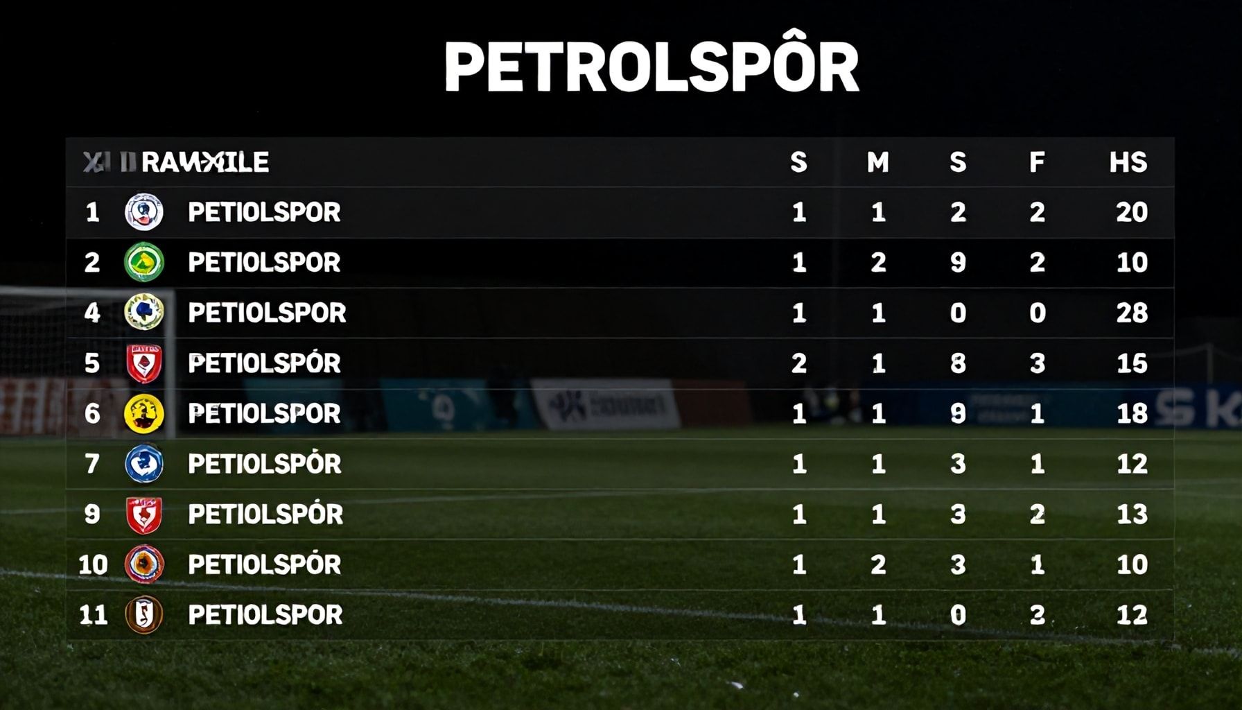 Petrolspor'un Güncel Puan Durumu: Lig Tablosu ve Sıralama Detayları*