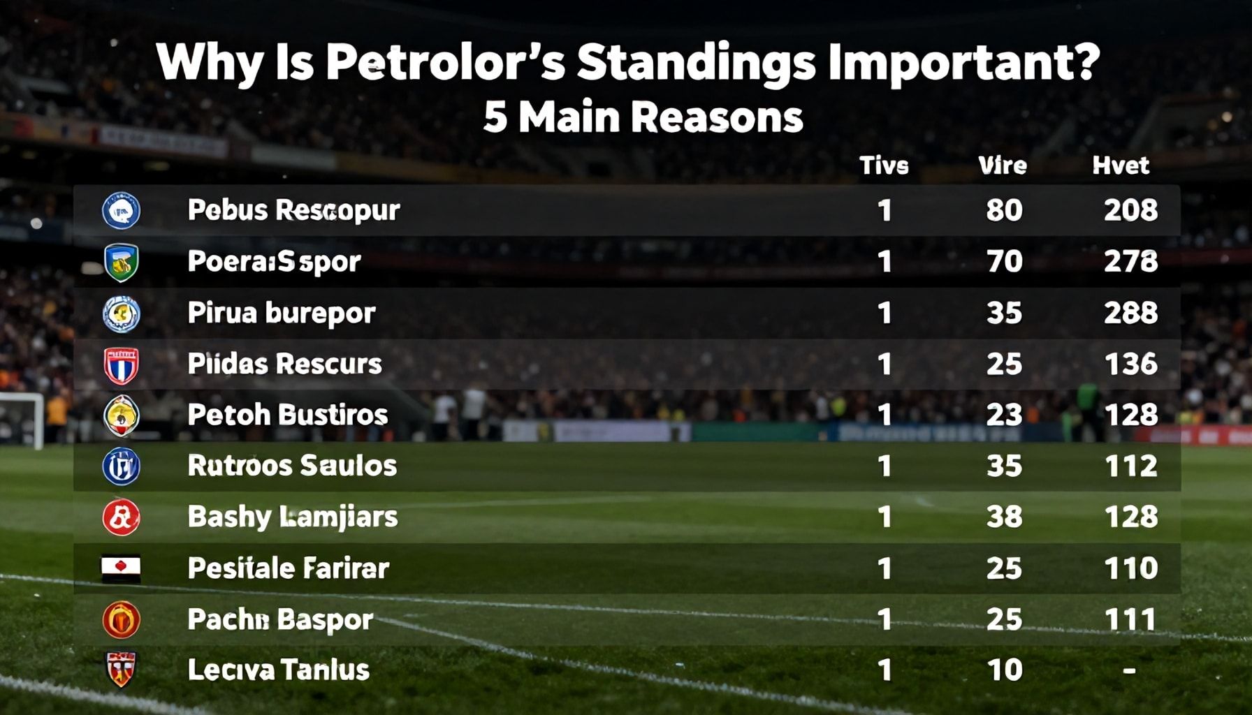 Neden Petrolspor'un Puan Durumu Önemli? 5 Ana Sebep*