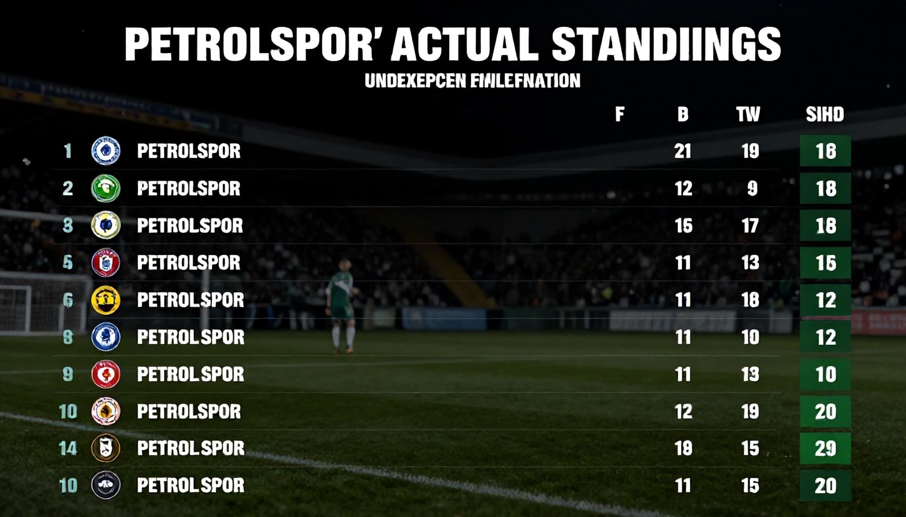 Petrolspor'un Puan Durumu Gerçekleri: Beklenmedik Dönüşümler*