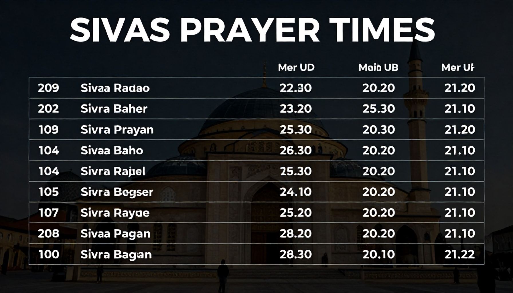 How to Quickly Find Accurate Sivas Prayer Times for Every Day*