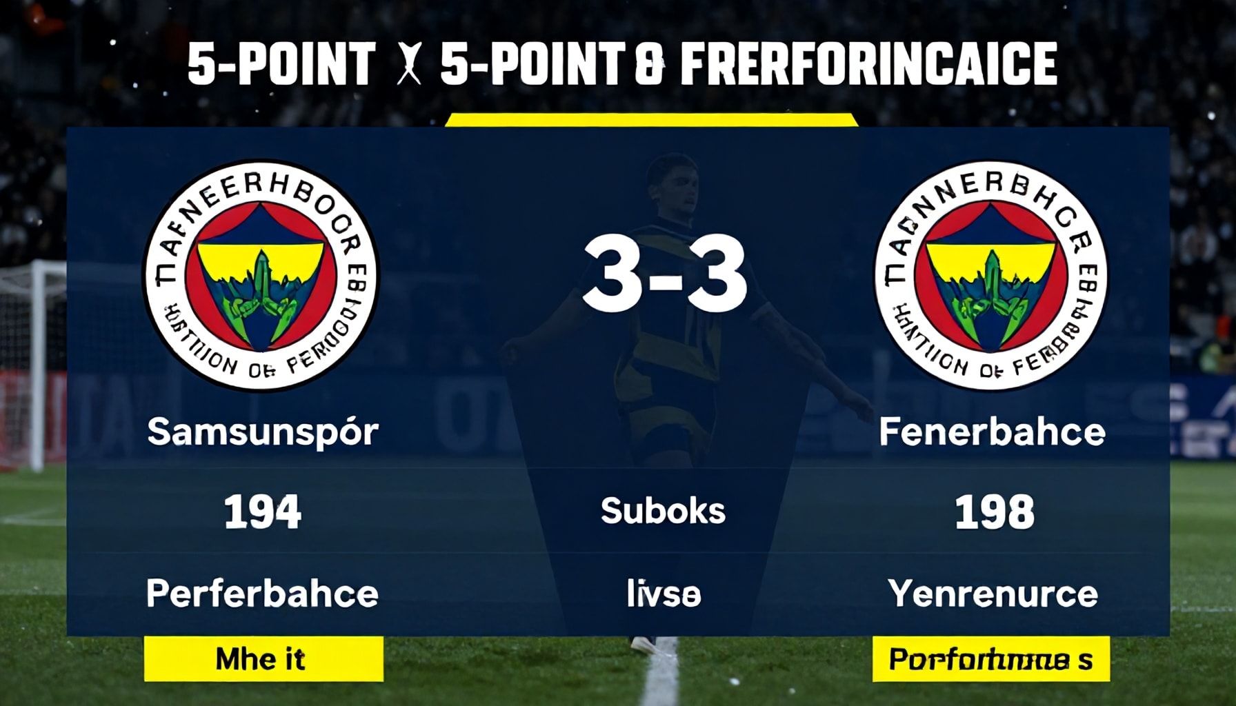5 Açıdan Samsunspor ve Fenerbahçe'nin Performans Karşılaştırması*
