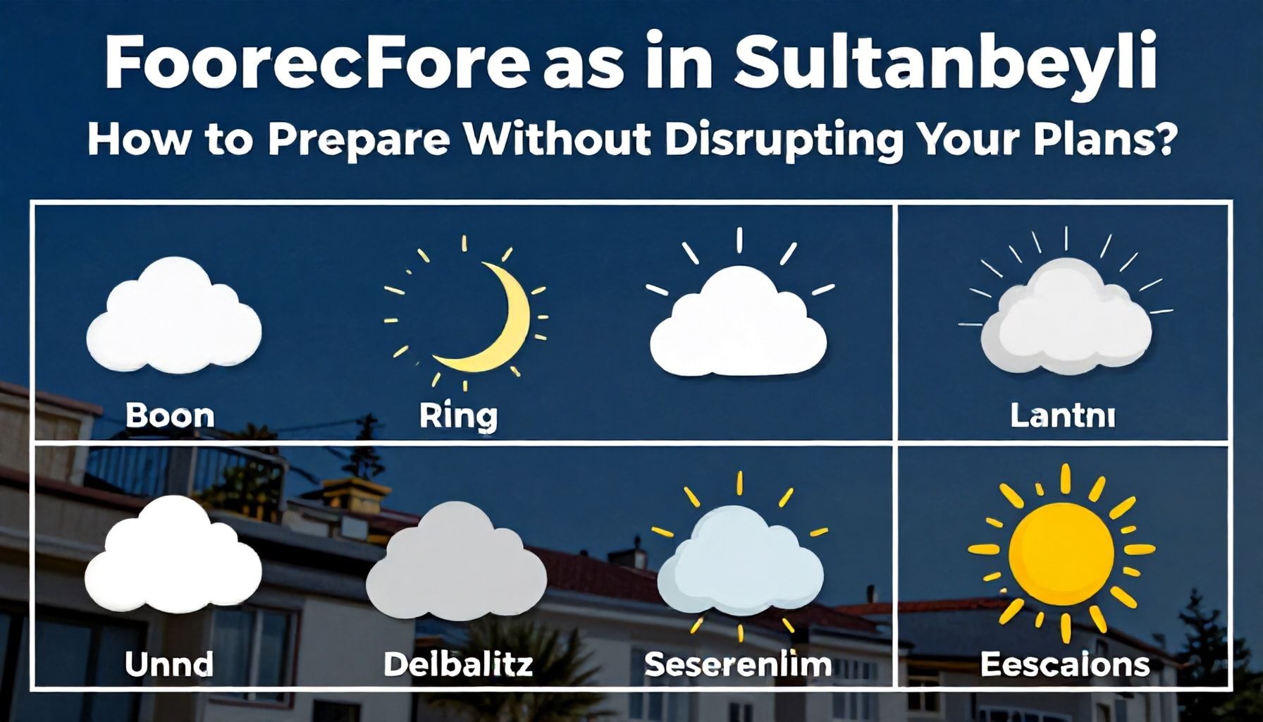 Sultanbeyli'de Hava Durumu Öngörüleri: Planlarınızı Bozmadan Nasıl Hazırlanırsınız?