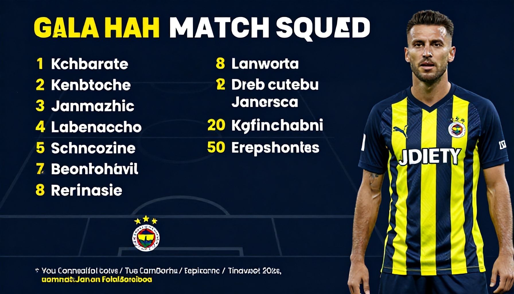 Galatasaray ve Fenerbahçe'nin Maç Kadrosu: En Güçlü Oyuncuların Analizi*