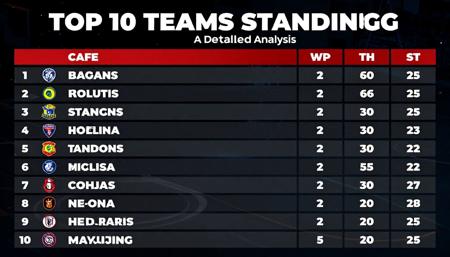 En İyi 10 Takımın Puan Durumları ve Performansları: Detaylı İnceleme*